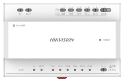 Dviejų laidų vaizdo/garso skirstytuvas Hikvision DS-KAD706Y