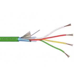 ELAN behalogenis, ekranuotas apsauginis kabelis 4x0.22 (žalias)