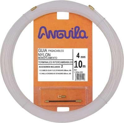Kabelio pratraukėjas nailoninis (10m, 4mm, baltas, nailonas)