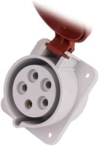 Pramoninis įleidžiamas kištukinis lizdas Pawbol B.1058 (32A, 5P, 400V, IP44)