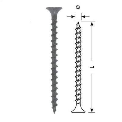 Sraigtas STARFIX gipsas-medis 3.5x45/F (juodas, 150vnt)