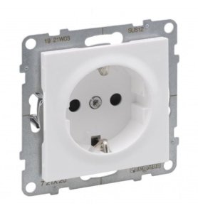 Baltas kištukinis lizdas su įžeminimu Suno Legrand 721120