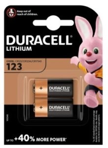 Baterija Lithium Duracell CR123 (2 vnt.)