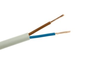 Lietkabelis OMY kabelis 2x2.5mm2 (baltas, 100m)