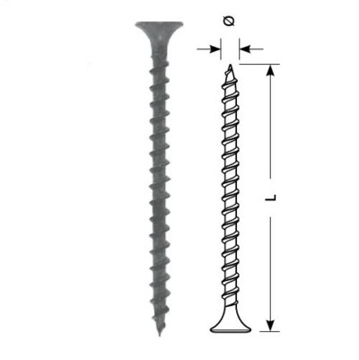 Sraigtas STARFIX gipsas-medis 3.5x35/F (juodas, 200vnt)