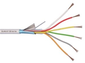 ELAN lūdytas, ekranuotas apsauginis kabelis 6x0.22