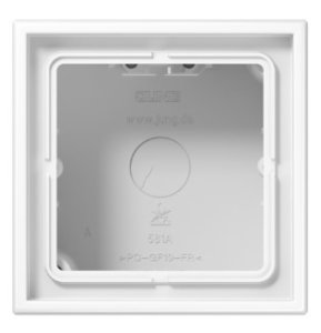 Vienguba virštinkinė dėžutė JUNG AS LS581AWW (balta)