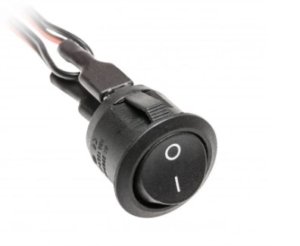 Įmontuojamas jungiklis GTV AE-WLC01-20 (juodas, 12V)