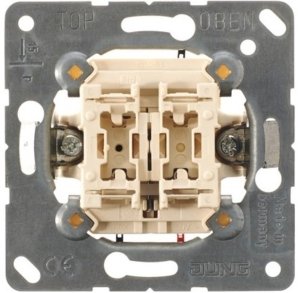1 kl. mygtuko mechanizmas žaliuzėms JUNG 539VU (10A/250V)