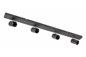 VENETO šviestuvas prie sienos (juodas, 20W, 4xGU10, IP20) GTV OS-VEN20WO4-10