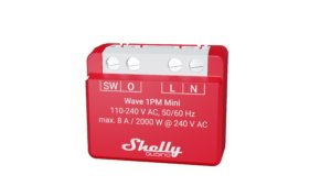 "Shelly Qubino Wave 1PM Mini" yra prietaisas, skirtas valdyti ir stebėti