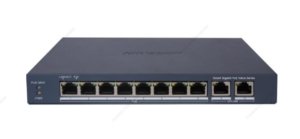 10 prievadų, 8 PoE prievadų komutatorius Hik-vision DS-3E1510P-EI/M