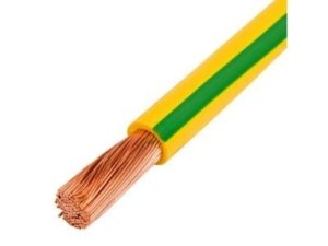 H07V-K (LgY) 1x6 mm2 vienagyslis laidas Lietkabelis (daugiavielis, geltonas/žalias, 100 m)
