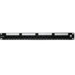 Komutacinė panelė 19'' 1U, EXCEL 100-155 (FTP, 6 kat., 24 portų, neekranuota, juoda)