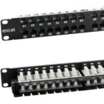 Komutacinė panelė 19" 1U 48 portų Excel 100-394 (Cat.6e)