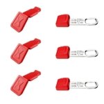 Įrankių kilpos su raudonais spaustukais ženklinimui Knipex 00 63 06 TCR (3 kompl.)