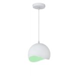 MAVIA lubinis LED šviestuvas (E27, 40 W, IP20, baltas, vidus žalias, apvalus) GTV OS-MAV-09-DEC