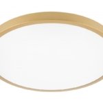 ATOL LED lubinis šviestuvas (32W, 2560lm, 3000K, auksinis, apvalus) GTV LD-ATOL32W-WW-02