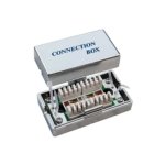 UTP kabelio sujungimo dėžutė LK-KJ-024/B (Cat5e, LSA, 66×36×26mm, krosuojama)