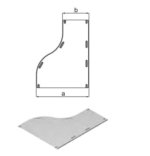 Susiaurėjantis kanalo dangtis į dešinę (nuo 200 mm į 100 mm) BAKS PRKPFJ200/100