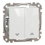 2 klavišų žaliuzių mygtukas Schneider Electric Sedna Design SDD111114 (10A, 250V, baltas)