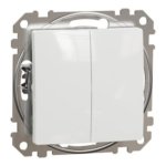 2 klavišų jungiklio mygtukas Schneider Electric Sedna Design SDD111118 (baltas)
