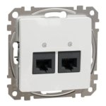 Kompiuterinis lizdas 2xRJ45 UTP cat.6 Schneider Electric Sedna Design SDD111462 (baltas)