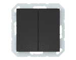 Perjungiklis 2klavišų Vilma, be rėmelio, juoda matinė P(6+6)10-020-02 QR 1000