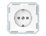 Kištukinis lizdas be rėmelio su įžeminimu Vilma, baltas RP16-002-02 QR 1000
