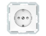 Kištukinis lizdas be rėmelio su įžeminimu ir užsklanda Vilma, baltas RP16-002-22 QR 1000