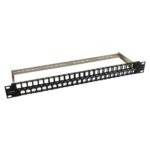 19'' komutacinė panelė Excel 100-050 (1U, 48 portai, be lizdų, su žymėjimu, juoda)