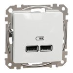 USB įkroviklis Schneider Electric Sedna Design SDD111401 (2×USB-A, 2.1A, baltas)