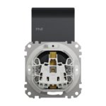 Kištukinis lizdas su įžeminimu ir dangteliu Schneider Electric Sedna Design SDD214024 (antracitas, IP44)
