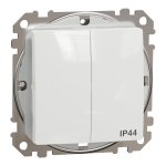 2 klavišų jungiklis Schneider Sedna Design SDD211105 (baltas, IP44)