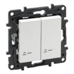 2 klavišų perjungiklis Legrand Niloe Step 863118 (baltas, LED indikacija)