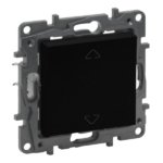 Žaliuzių mygtukas Legrand Niloe Step 863543 (juodas)