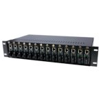Optinių keitiklių blokas MC-RACK-14PG (14 vietų, 19", 2U, su maitinimu)