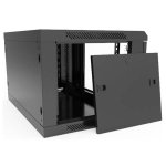 Komutacinė spinta pakabinama 19" 12U ZH-6412B (600x550x501mm, juoda, IP20, 2 durų, nesurinkta)