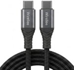 USB-C–USB-C kabelis Wirellee (1 m, 60 W, PD 3.0, juodas)