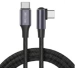 USB-C–USB-C L formos kabelis Wirellee (1 m, 100 W, PD 3.0, juodas)