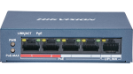 5 prievadų, 4 PoE komutatorius Hikvision DS-3E0105P-E/M(B)