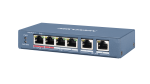 6 prievadų, 4 PoE prievadų komutatorius Hikvision DS-3E0106HP-E