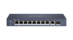 10 prievadų, 8 PoE prievadų komutatorius Hikvision DS-3E0510HP-E