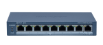 9 prievadų, 8 PoE prievadų komutatorius Hikvision DS-3E1309P-EI(B)