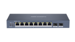 10 prievadų, 8 PoE prievadų komutatorius Hik-vision DS-3E1510P-SI