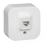 Virštinkinis kompiuterinis lizdas 1xRJ45, UTP 5E cat, Forix Legrand 782424 (balta)