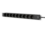 Maitinimo panelė 19'' SW-1U-9G-P 9X220V (be jungiklio)