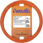 Kabelio pratraukėjas (20m, 4mm, oranžinis, plieninis)