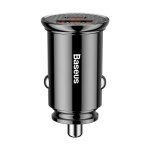 Automobilinis įkroviklis BASEUS CCALL-YS01 (Juodas, 30W, 12-24V, USB + USB-C, QC4.0+, SCP)