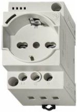 Kištukinis lizdas ant DIN bėgelio su įžeminimu Finder 7U0082300010 (LED indikacija, 16A)